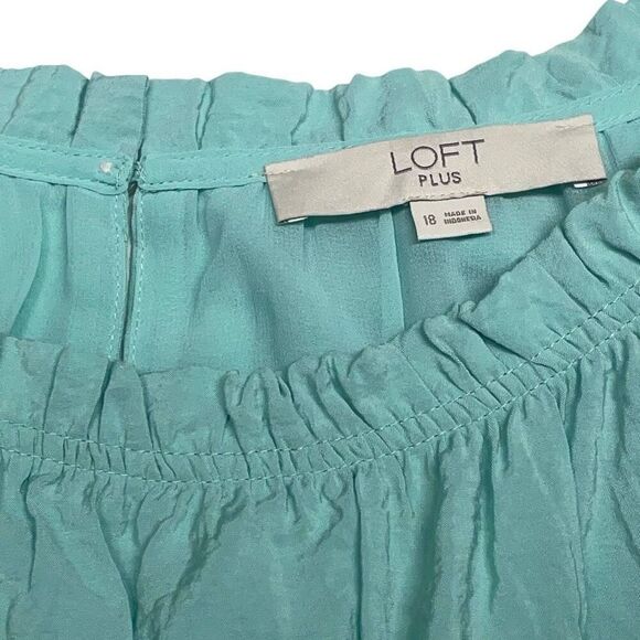 Loft Plus Aqua Tiered Swing Mini Dress N0474 - Picture 4 of 8